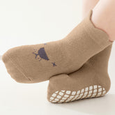 Baby Socks Soft and Anti-Slip Infant Socks (Brown)